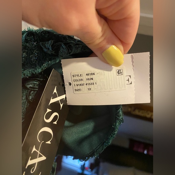 NWT XSCAPE Off the shoulder embroidered “jill” gown - Picture 5 of 10